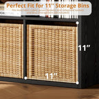 IROCNK Bookshelf, 8-Cube Storage Cube Shelf Organizer, Extra Thick Frame Horizontally & Vertically Reversible Bookcase with O