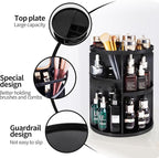 seinlife 360 Rotating Makeup Organizer,DIY Adjustable Spinning Holder,Foldable Cosmetic Storage Display box,Large Capacity Ma