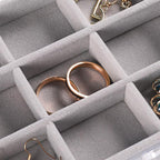 Frebeauty Extra Large Acrylic Jewelry Box for Women 5 Layers Clear Jewelry Organizer Velvet Earring Box with 5 Drawers Rings 