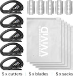 VViViD Safety Cutter, Pack of 5, for Vinyl Car Wrap, Window Film, Stationary, with 5 blades and 5 storage bags