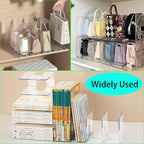 Gisipameis Acrylic Purse Organizer for Closet, 8-Slot Bag & Purse Organizer, No Assembly, Clear Handbag Storage Shelf .for Sh