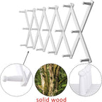WEBI Accordion Wall Hanger,Expandable Wooden Hat Rack for Wall Mounted Coat Rack,Accordion Hat Hooks Holder for Baseball Caps
