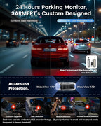 Dash Cam Front and Rear - Sarmert C4 Dual 4K Built-in GPS and 5G WiFi, Free 128GB Card Included, HDR Night Vision, WDR, 4K UH