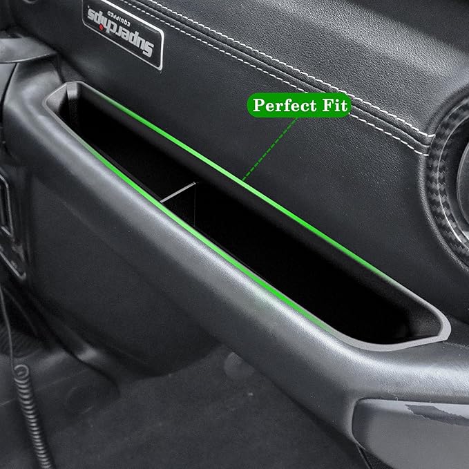 4PCS Center Console Organizer for 2018-2022 2023 Jeep Wrangler JL JLU and Gladiator JT Accessories Gear Shift Side Tray Organizer,Hanging Armrest Storage Box (Not for JK/JKU)