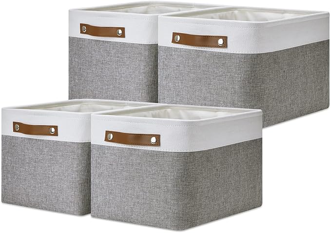 DULLEMELO Fabric Baskets for Storage, Office, Home,Nursery,Organizing Baskets for Shelves, Bedroom, Toys,Gift,Fabric Storage 