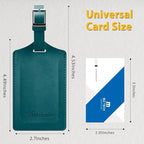 Travelambo Luggage Tags for Suitcases PU Leather Travel Tags Bag Tags Privacy Protection Travel Essentials