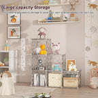 C&AHOME Cube Storage Organizer with Doors, 6-Cube Shelves, DIY Plastic Modular Bookshelf, Closet Clothes Storage Shelving Ide