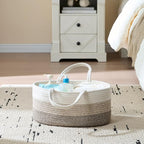 luxury little Diaper Caddy Organizer, Large Cotton Rope Nursery Baby Basket, Changing Table Organizer for Baby Diaper Storage