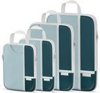Percover Compression Packing Cubes 4-Piece Set, Packing Cubes Compression for Travel with Label Pockets, Travel Organizer for