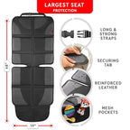 Helteko Car Seat Protector - 2 Pack Car Seat Cover for Child Carseat with Thickest Padding, 600D Oxford, Waterproof & Durable