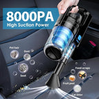 17pcs Car Detailing Kit Interior Cleaner, Car Interior Cleaning Kit with Handheld Car Vacuum, Car Detailing Brushes, Windshie