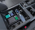 TOPINSTALL 2026 Full Size Console Organizer Compatible with 2022-2026 Toyota Tundra/Sequoia 2023-2026, Plastic Armrest Storage Box Tray with Non-Slip Inserts (Not for the Console with Safe)