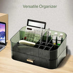 Makeup Organizer for Vanity, Large Desk Organizer with Stackable Drawer for Cosmetics, Skincare, Lipsticks, Eyeshadow Palette