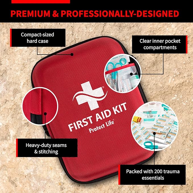 Protect Life Survival First Aid Kit for Home/Business, Camping Survival Kits | Mini Travel First Aid Kit | Camping Equipment 