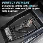 BestEvMod for Ioniq5 Armrest Storage Box & Lower Center Console Organizer Tray 2PCS with Rubber Trim Compatible with Hyundai Ioniq 5 2022-2024 Accessories (Armrest +Lower Tray) NOT FIT 2025