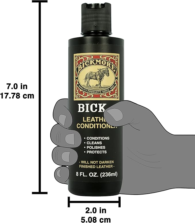 Bickmore Bick 4 Leather Conditioner 8 oz - Cleaner & Conditioner - Restore Polish & Protect All Smooth Finished Leathers