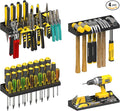 UNITEDPOWER Wall Mount Hand Tool Storage Set, Screwdriver Organizer, Pliers Holder, Hammer Rack, Metal Hardware Tray for Gara