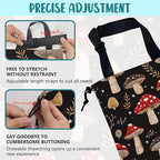 Car Garbage Bag Mushrooms and Golden Leaves Hanging Canvas Car Trash Bag Drawstring Car Back Seat Organizer for Car Back Front Seat Console with Adjustable Buckle
