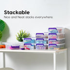 IRIS USA 3 Qt. Plastic Craft Storage Container Bins with Lids, 10 Pack, Small Art & Office Supply Organizer Tote, Sensory Bin