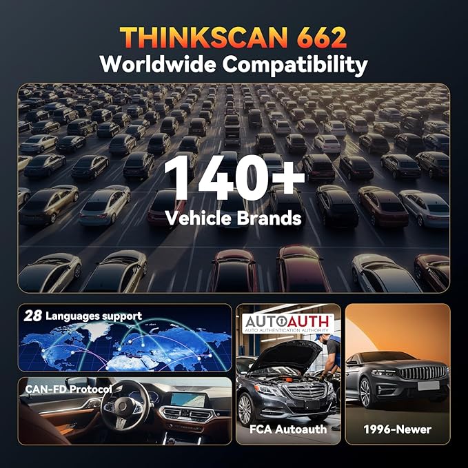 THINKCAR THINKSCAN 662 OBD2 Scanner,Car Diagnostic Tool with Bidirectional Active Test,Car Scanner Engine ABS SRS