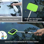 XINDELL Windshield Cleaning Tool for Car – 27inch Extendable Handle Window Cleaner with Reusable Microfiber Pads, Streak-Free