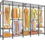 Ulif H50 Extra Large Clothes Rack, Heavy Duty Garment Rack, Freestanding Portable Closet, Clothing Racks for Hanging Clothes,
