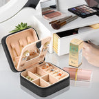 Neveika Jewelry Box with Mirror,Small Jewelry Organizer Box，Travel Jewelry Case for Women，Gift Jewelry Boxes for Female Girls