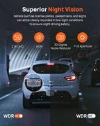 70mai 2.7K Dash Cam Front and Rear A500S, Dual Dash Camera for Cars, Dashcam with APP, Sony IMX335, ADAS, Built-in WiFi GPS, 