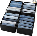 Jeans Drawer Organizers for Clothing, 5 Compartment Wardrobe Storage Box, Washable Clothes Organizer for Folded Clothes, Jean