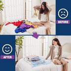 XXL Jumbo 47''X35'' Vacuum Storage Space Bags Extra Large for Blanket Bedding Comforters with Hand Pump (8 Pack)