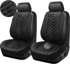 CAR PASS 3D Foam Mesh Leather Car Seat Covers Front Seats, Breathable Two Front Seat Cover for Cars, Comfortable Universal Fi