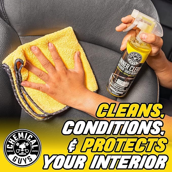 Chemical Guys InnerClean Quick Detailer with Pineapple Scent, High Performance Interior and Dashboard Cleaner, Dust Repellent