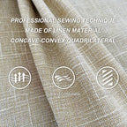 Linen Car Seat Covers Front Seat Covers Breathable Cloth Fabric Car Seat Protector - Universal Fit for Cars, Vans, SUVs, Truc