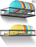 Metal Hat Organizer for Baseball Caps-2 Packs Fit 40 Hat Rack-Sturdy Wall Mounted Hat Storage- Hat Holder with 5 Hooks-Hat Ra