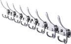 Dseap Coat Rack Wall Mount - 29.5” Long 8-Tri-Hooks Heavy Duty Coat Hanger Rail Wall Hooks for Hanging Coats Hats Clothing Cl