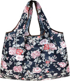 allydrew Large Foldable Tote Nylon Reusable Grocery Bags, 5 Pack