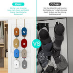 HapiRm Over Door Hat Rack - 2 Packs Hat Organizer with 8 Hooks Design, Hanging Baseball Cap Organizer Storage Holds Up to 40 