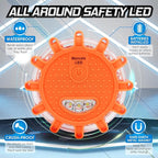 Marcala LED Road Flares 1-Pack | DOT Compliant LED Road Flares Car Emergency Kit | Emergency Flares w/Batteries Installed | E