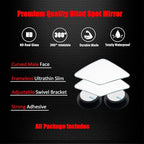 Ampper Rhombus Shaped Blind Spot Mirror, HD Glass Frameless Convex Wide Angle Rearview Blindspot Car Mirror for Car SUV and Truck (Pack of 2)
