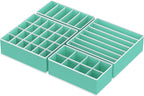 Simple Houseware 4-Pack Drawer Organizer Set - Closet Dividers for Underwear, Socks, Bras, Scarves, Ties - Foldable Non-Woven