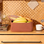MiniArk Small Storage Baskets for Organizing | Closet Organizer Bins | Shelf Toy Basket | Woven Rope Baskets | Cube Decorativ