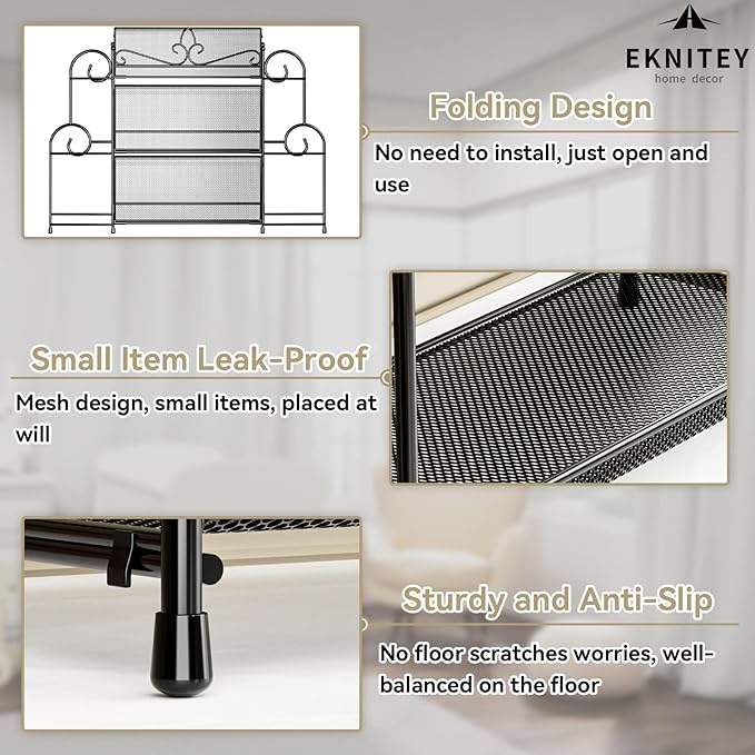 EKNITEY Bathroom Counter Organizer - 3 Tier Spice Rack Organizer Skincare Countertop Organizers for Bathroom Kitchen Bedroom 