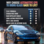 Glass Cleaner & Rain Repellent – Premium Ceramic 2-in-1 Formula Cleans & Protects – Streak-Free Shine for Windshields, Window