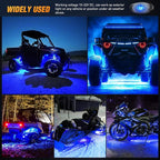 Nilight LED Rock Light 6PCS Underglow Wheel Well Pods Waterproof Exterior Underbody Roof Rack Side Lamps for Car Truck Pickups ATV UTV SUV Motorcycle Boat, Blue Color