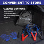 Heavy Duty Jumper Cables, 0 Gauge 25 Feet 1000Amp Booster Cables, UL Listed Cables for 12V & 24V Cars, SUVs and Trucks, Jumper Cables Kit with Carry Bag, Gloves, Brushes (0 Gauge 25 Feet)…