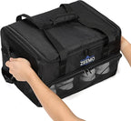 ZEEMO Golf Trunk Organizer, 2 Layer Car Locker with Ventilated Compartment for 2 Pair Shoes, Travel Storage Bag for