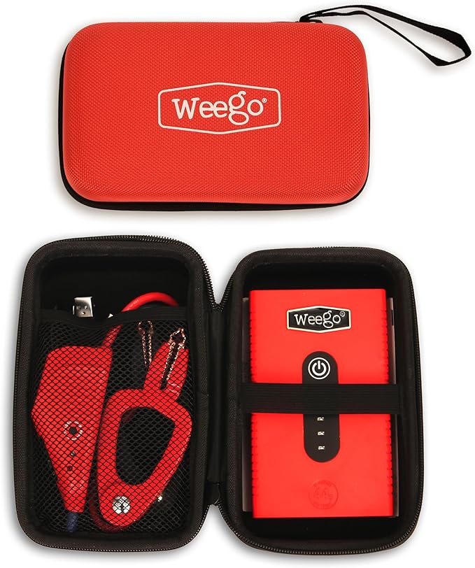 Weego 44s: 2100A Self-Use 12V Lithium Car Battery Jump Starter - USA-Engineered Safe Replacement for Jumper Cables - Car