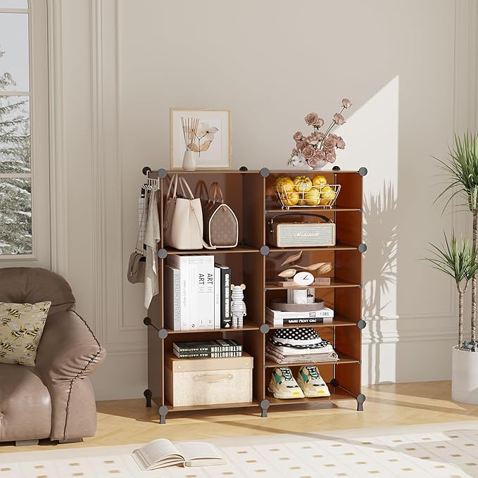 AWTATOS Closet Organizer 6 Cube Storage Shelves Portable Closet Clothes Organizers and Storage Stackable Cubby Shelving for C