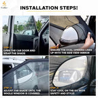 EcoNour Car Front Side Window Sun Shades Compatible for Toyota Rav4 | 2Pack Breathable Super Stretchy Mesh Sun Shade | Heat Block UV Protection Car Window Screen Covers | Mosquito Net Curtains