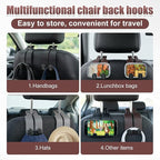 Headrest Hooks for Car - Car Seat Back Organizer Storage Hook, Auto Hooks Organizer for Handbag Purse Coat Bags, Leather Purse Holder for Car (Brown)